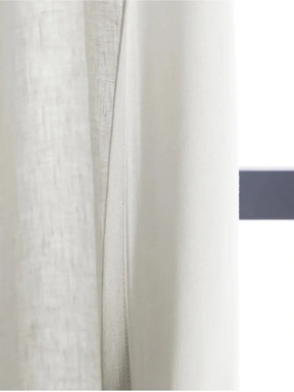 QUINCE Set Of 2 48x96 European Linen Curtains Cream 8808